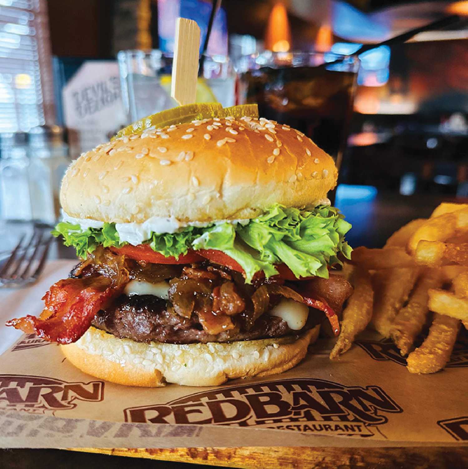 he Red Barn Triple B Burger—the Bacon Blue Burger—from 2024.